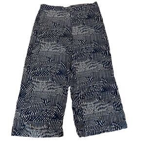 PURE‎ COLLECTION NAVY GEOMETRIC PRINT VISCOSE SQUARE PANTS sz US 8/10